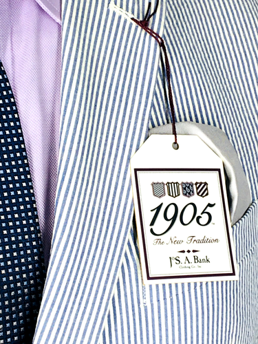 NWT 44L Jos A Bank 1905 Mens Cotton Seersucker 2 Button Blazer Sport Coat Jacket