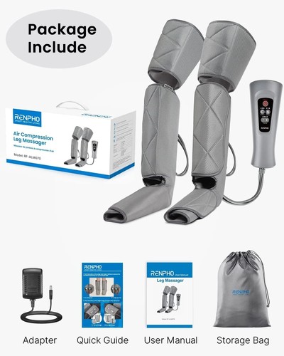 RENPHO Air Compression Leg Massager for Foot Leg Circulation Pain Relief Gift US - Picture 3 of 12