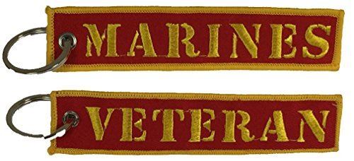 USMC MARINES VETERAN KEY CHAIN MARINE CORPS DEVIL DOG SEMPER FIDELIS YUT - Picture 1 of 1