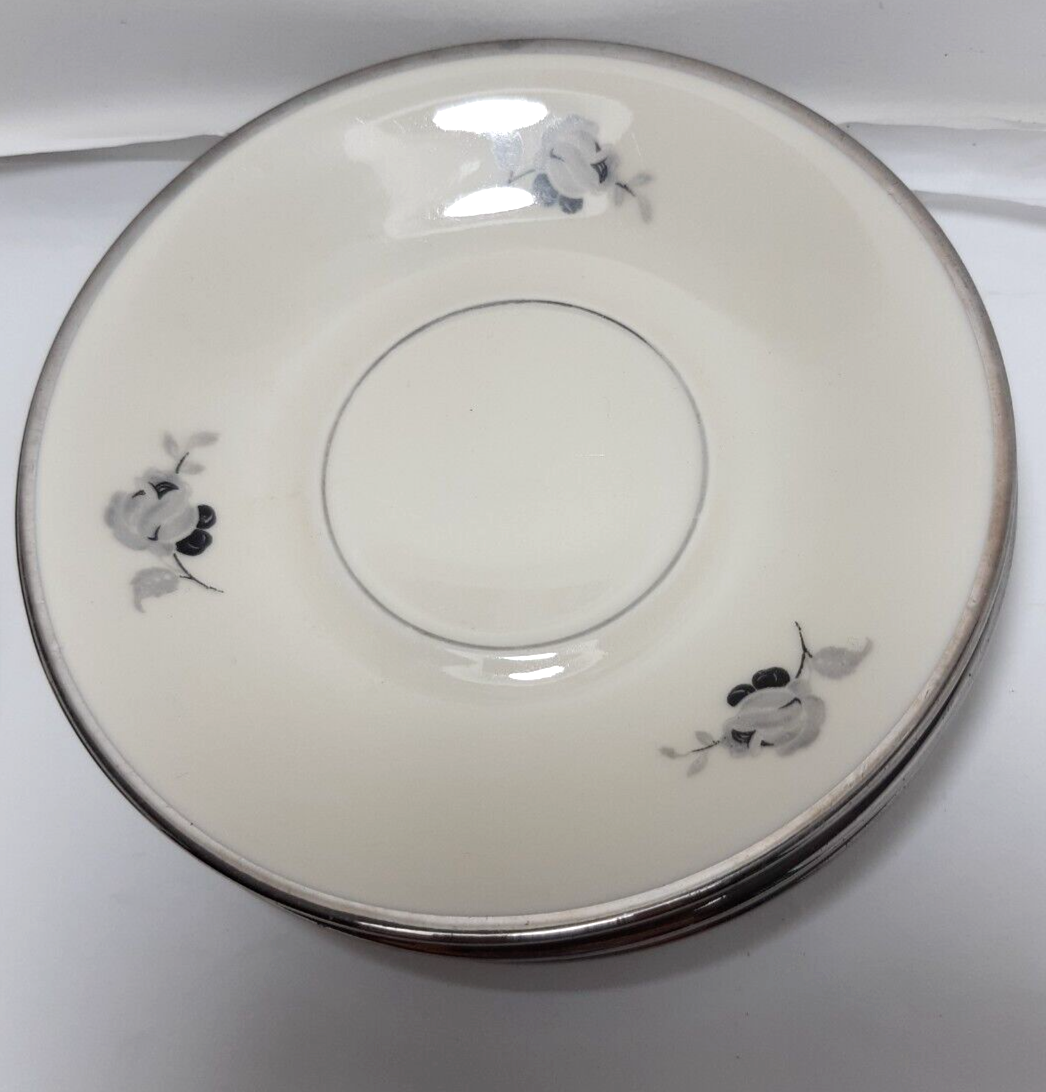 KPM Kjøbenhavns Porcellain Maleri Vallø Black Rose Spare Saucer