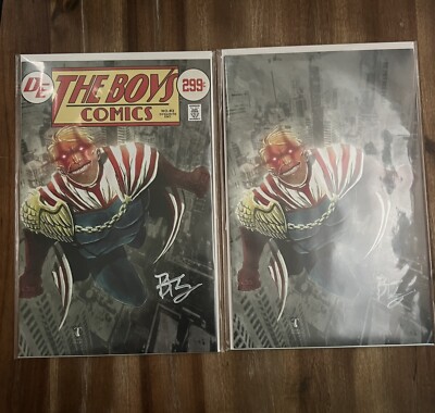 The Boys # 2 Action Comics 419 Homage Trade/Virgin Set Signed With Double COA