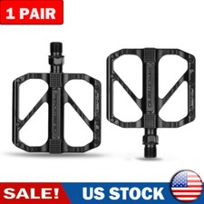 Bike Bicycle Pedals Alu 9/16" Non-Slip Sealed Bearing Bike Cycling Flat Pedals