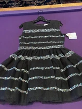 NWT Red Valentino Designer Party dress black w/sequins size 6, Orig $1395