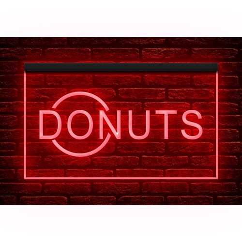 110112 Donuts Bakery Shop Cafe Bar Open Display LED Light Neon Sign - Picture 11 of 11