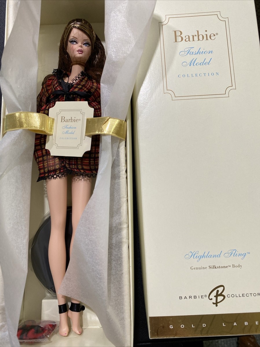 Highland Fling Barbie Genuine Silkstone Doll Gold Label NRFB Highland Fling Barbie Genuine Silkstone Doll Gold Label NRFB
