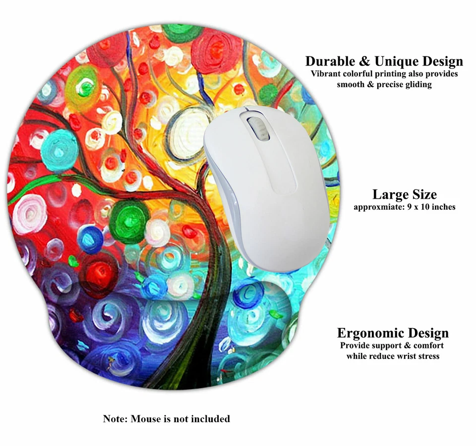 Durable Ergonomic Gaming Mouse Pad w. Wrist Rest Support & Non-Slip Base - 3128 - Image 2 of 4