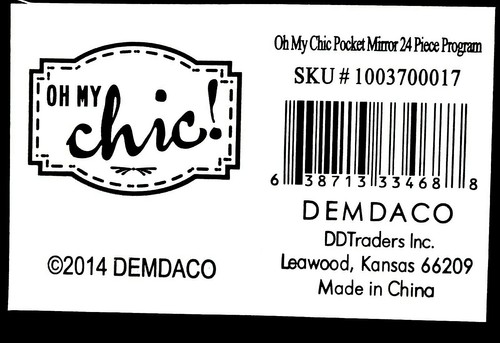 Demdaco Oh My Chic Pocket Mirror 2.75" x 2.75" - "OVER. DRESS" - NEW - Picture 6 of 6