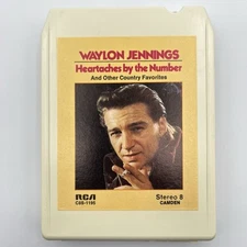 Waylon Jennings - Heartaches - Restored 8 Track Tape - New Pad and Splice