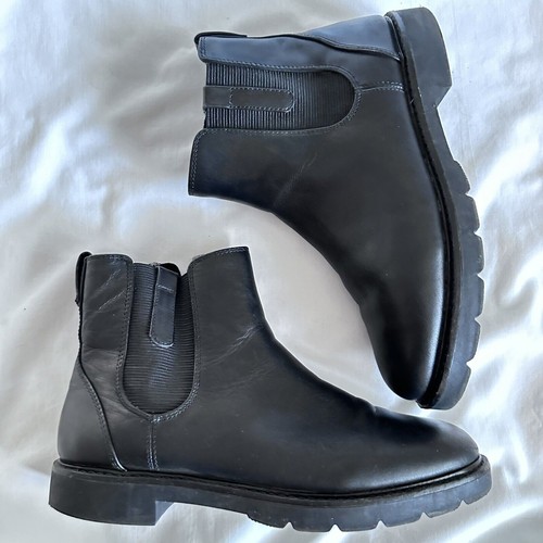 Rockport Chelsea Gr. 7,5 Stiefeletten schwarz Leder runde Spitze warm wasserdicht - Bild 9 von 12