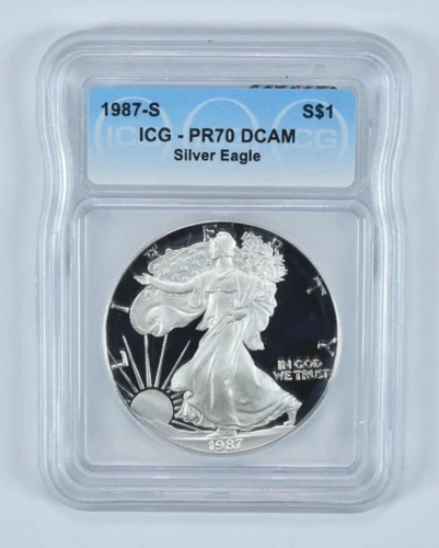 1987-S American Silver Eagle PR70 DCAM ICG