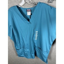 Cherokee Scrubs Workwear Originals V Neck Top 4700 PWTW Blue Green Size M