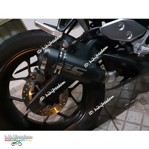 Para Yamaha MT-03 YZF R3 R25 Sistema de escape Tubo de enlace medio Puntas de silenciador de carbono 2"" - Imagen 3 de 15
