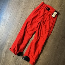 VTG Y2K Nordica Snowmobile Ski Pants Adult 28 Red Full Zip Leg Lined Nylon
