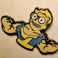 Fallout Vault Boy Nerd Rage Enamel Pin Official Bethesda Collectible Badge