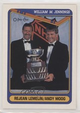 1990-91 O-Pee-Chee Reggie Lemelin Andy Moog #486 1z4