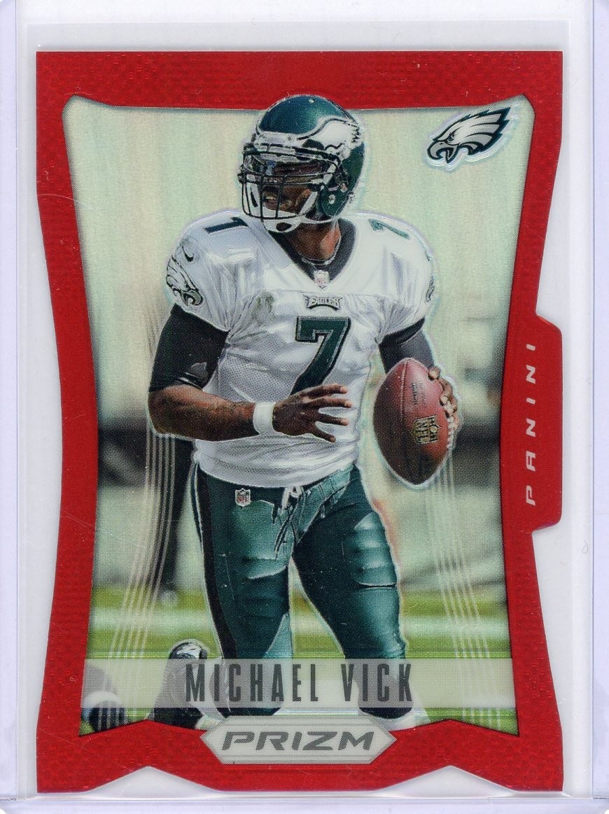 2012 Panini Prizm Football Red Diecut Prizm #147 Michael Vick