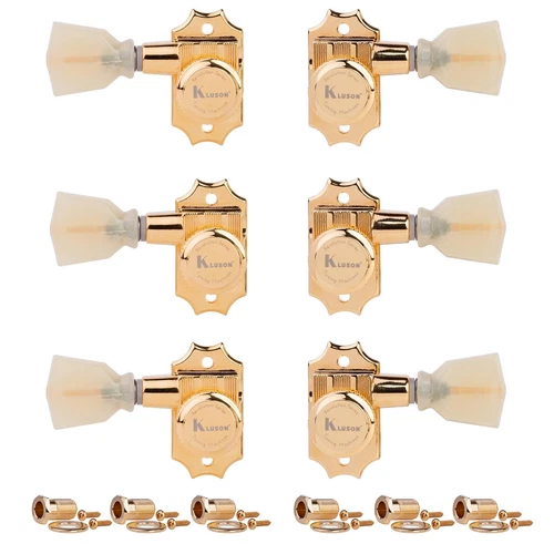 Kluson 3+3 Locking Revolution Series G-Mount Tuners - Pearloid Keystone...