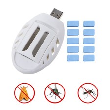 USB Mosquito Repellent Fly Zapper Plug In Insect Killer & 30 Repellent Tablets