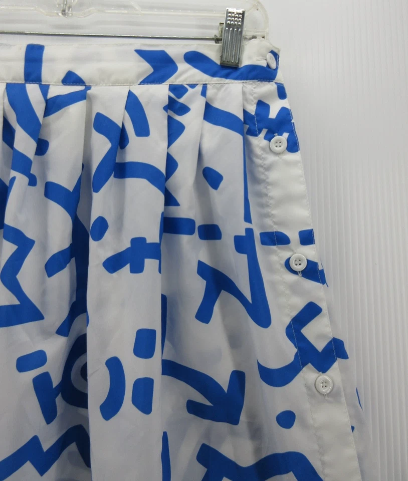 Falda DE COLECCIÓN Diane Von Furstenberg Mujer Grande Blanca Línea A Abstracto Arte Pop * Foto 2 de 4