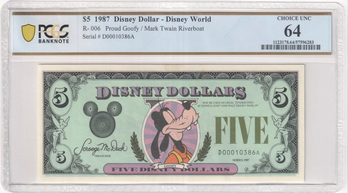 Goofy Disney Dollars (1968-Now) for sale | eBay