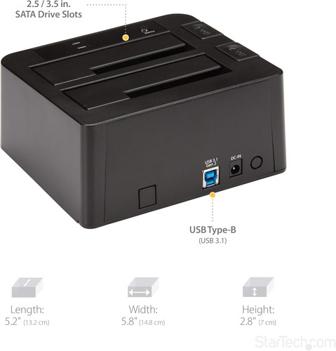Versatile Dual-Bay Docking Station with SATA Support - Ultimate Data Management - Picture 7 of 12