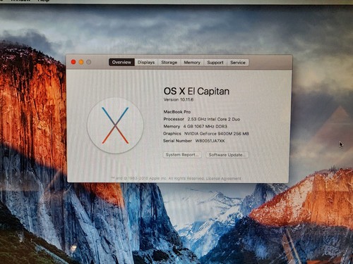 Apple MacBook Pro A1286 2009 Intel C2D 2,53 GHz 4 GB RAM 250 GB HDD - Foto 2 di 9