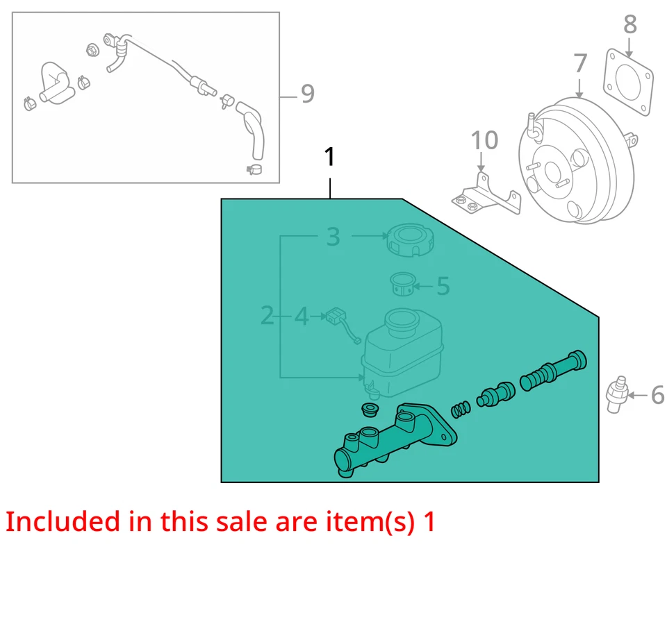 2005 Kia Amanti Brake Master Cylinder OEM 54K Miles - LKQ435161152 - Image 4 of 4