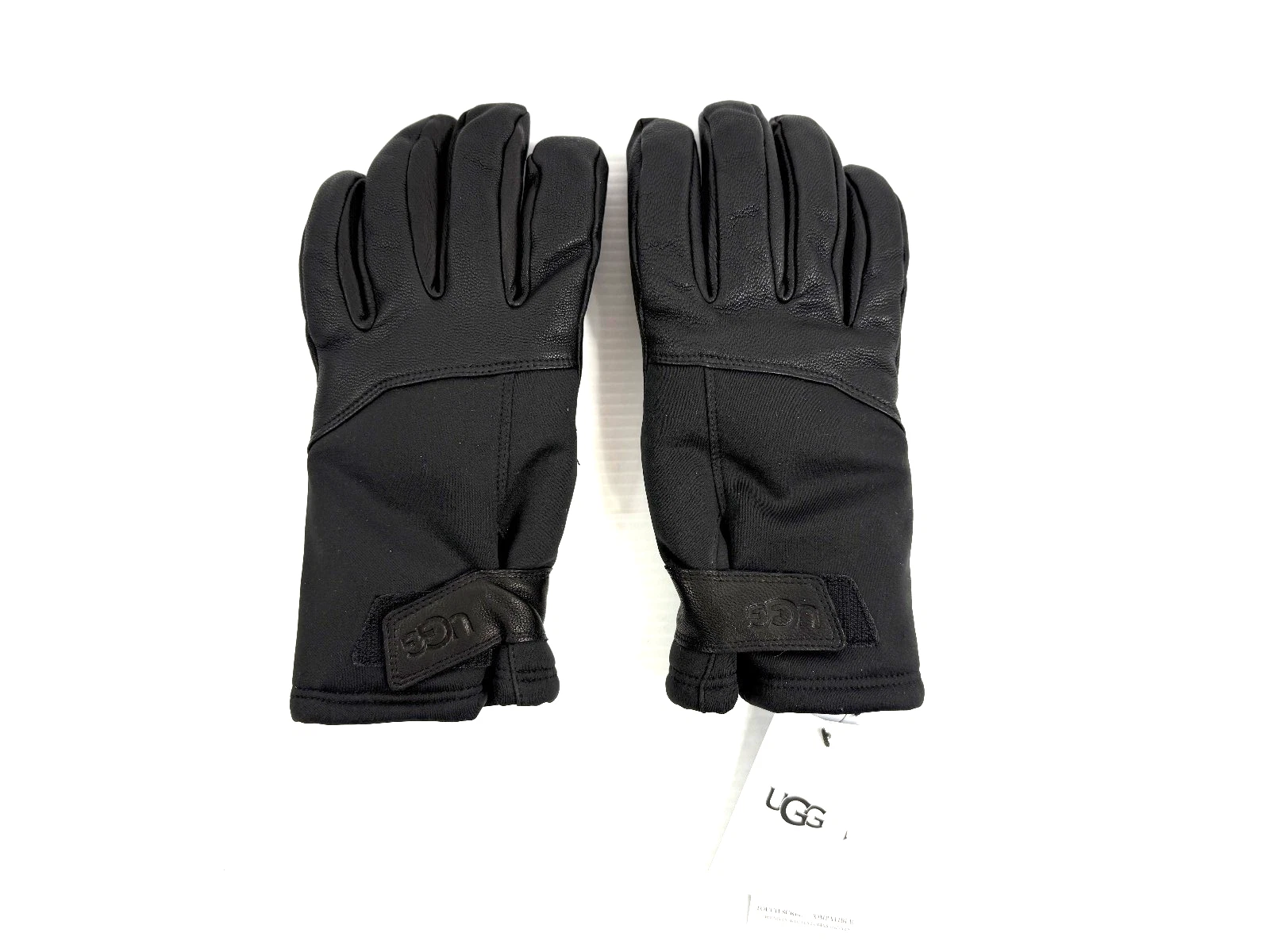 UGG Logo Wrist Strap All Weather Fashion Gloves Black Men`s Size Medium 20959