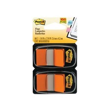 Image of Post-it Index Tabs 1 Inch Orange 2 Packs of 50 - 100 Tabs Total (680-O2EU)