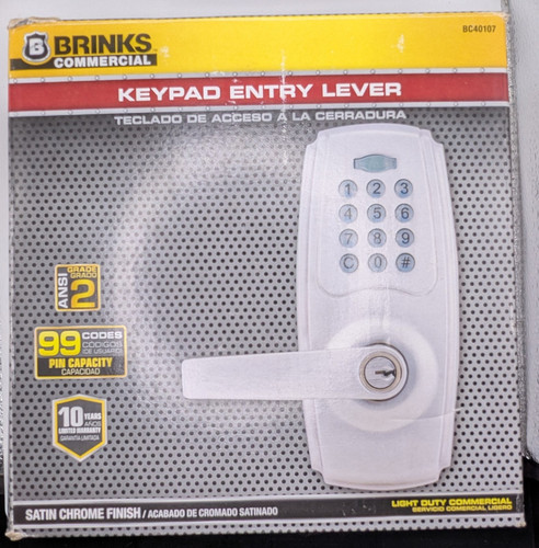 NEU Brinks Commercial BC40107 Tastatur Zugang Hebel Griff Satin Chrom - Bild 1 von 1