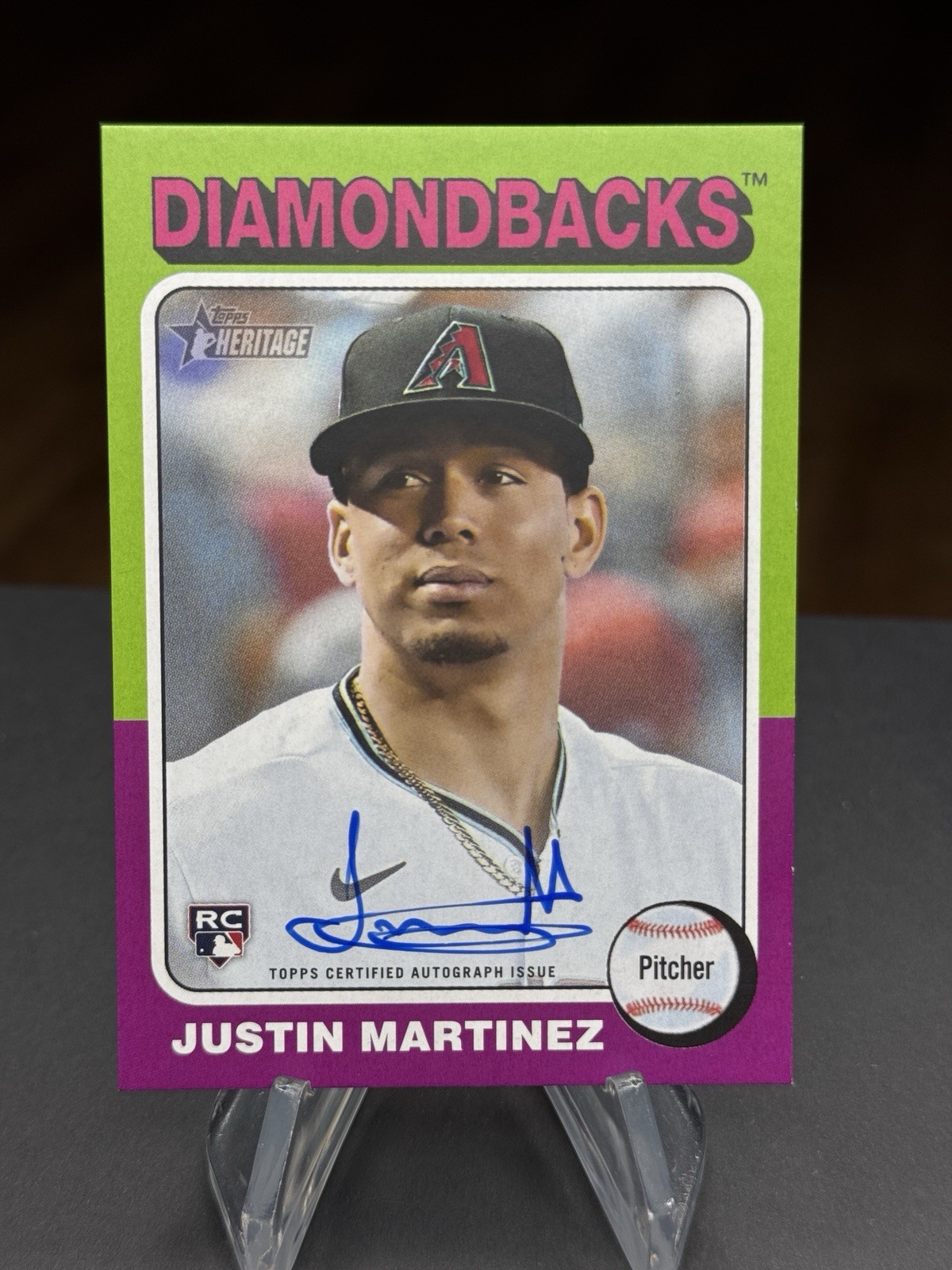 2024 Topps Heritage Real One Auto Justin Martinez #ROA-JMAR Rookie Auto RC