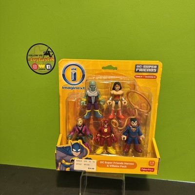 Imaginext DC Super Friends 5 Pack Brainiac Luthor Wonder Woman Flash Superman