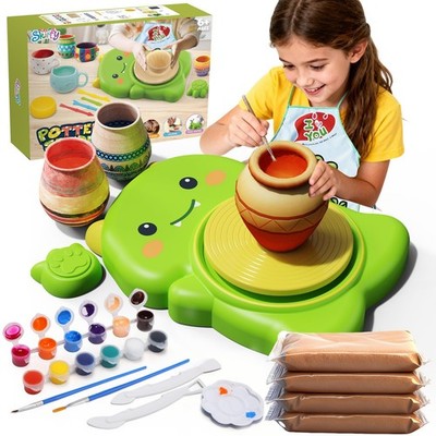 Skirfy Mini Pottery Wheel Kit for Beginners Kids,Electric Ceramic Wheel with