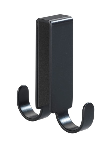 Duschhaken Edelstahl Schwarz Matt Wenko Vieste Rostfrei Duschwand Halterung-image