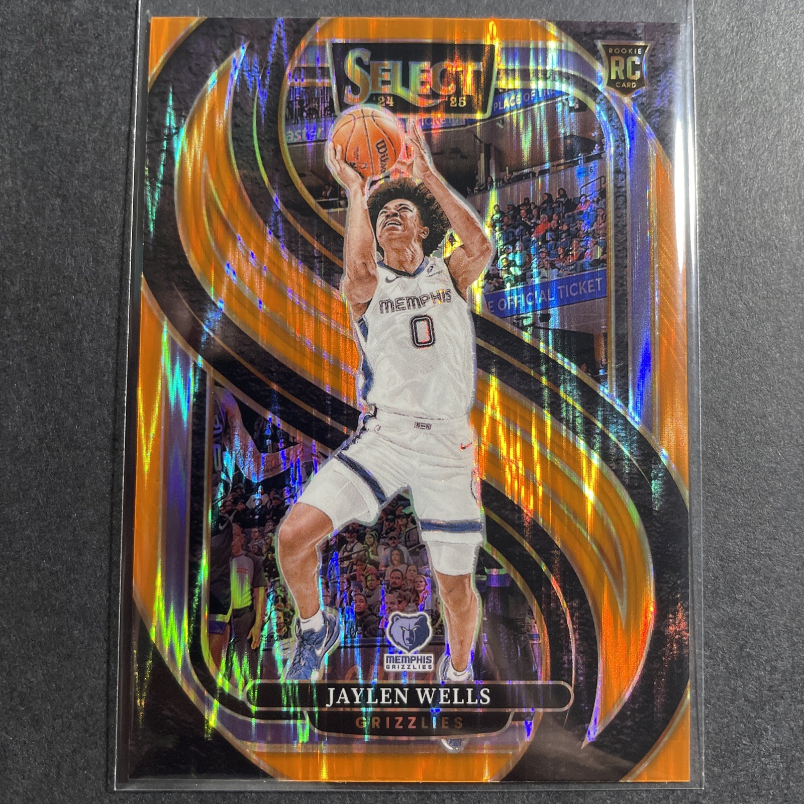 2024-25 Panini Select Orange Flash Prizm #188 Premier Level Jaylen Wells