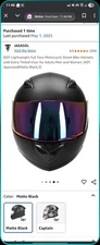 JAGASOL DOT Lightweight Full Face Motorcycle Helmet Matte Black
