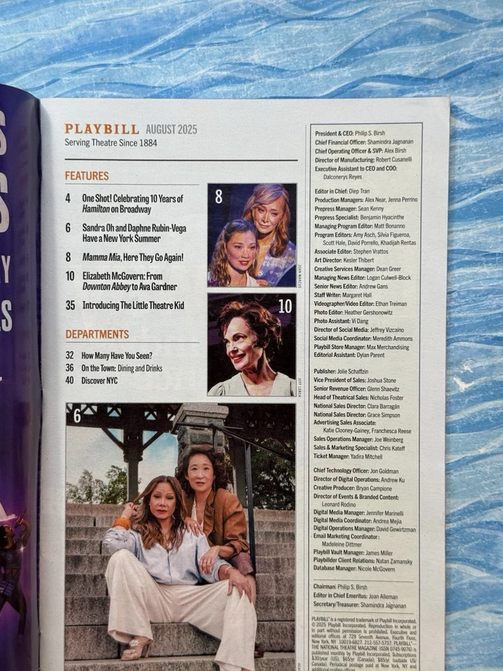 Mamma Mia Cast Signed Autographed Broadway Opening Night with Seal Playbill - Image 3 of 4