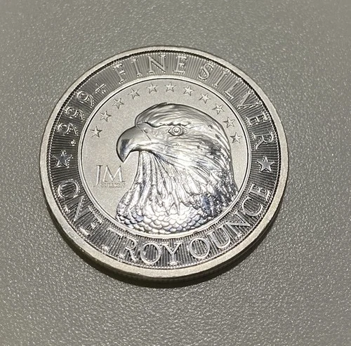 1 Troy Oz .999 Fine Silver Round JM Bullion Eagle Coin Free Shipping