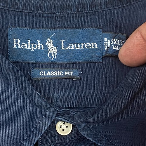 Polo Ralph Lauren Oxford Shirt 3XLT 3XL XXXL 3X Tall Blue Pony Outdoors Casual - Picture 4 of 10