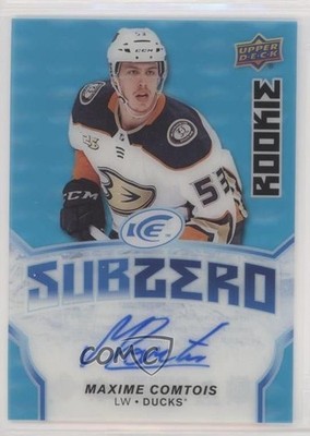 2018-19 Upper Deck Ice Sub Zero Rookie Blue Auto Maxime Comtois #SZ-39 Auto aw2
