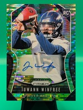 2019 Panini Prizm Juwann Winfree #387 Rookie Auto Neon Green Denver Broncos