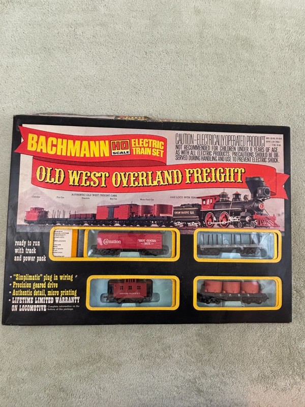 Bachmann HO scale OLD WEST OVERLAND FREIGHT electric train set, #1862