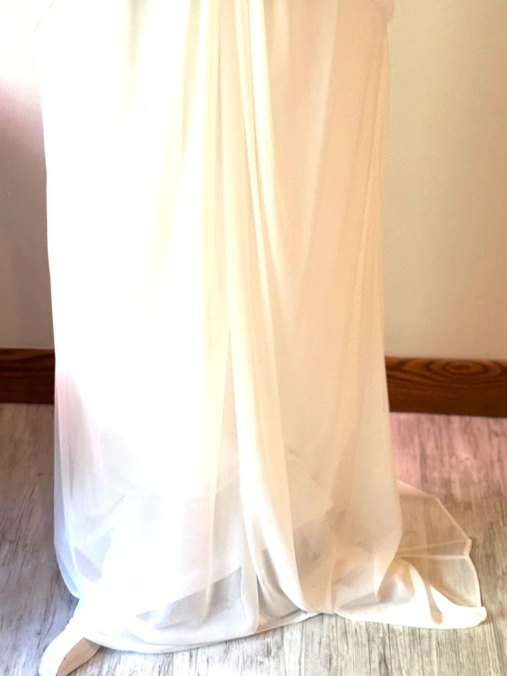 TALLA 6 NUEVO CON ETIQUETAS NUEVO Blanco Ligero Peso Boda Vestido de Novia Quinceañera Foto 4 de 4