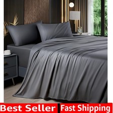 Queen Sheet Sets, Blend Rayon Derived from Bamboo, Breathable  Cooling Bed S...