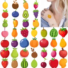54pcs Temporary Tattoo Waterproof Long-lasting Body Stickers Cherry Grape