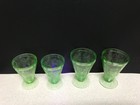 4 Jeannette Uranium Green Floral Poinsettia 2 Juice and 2 Waters, Excellent Cond — photo 2