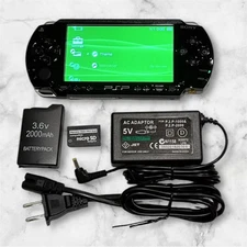 Black Sony PSP 1000 System with 128gb Memory Card  Bundle