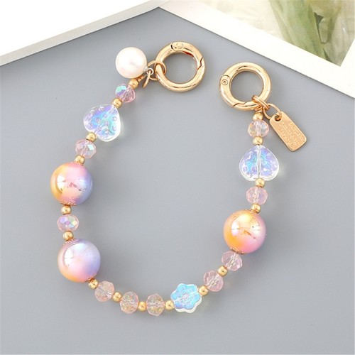 Colorful Beaded Phone Lanyard Chain Car Keychains Camera Backpack Phone Pendant - 第 7/15 張圖片