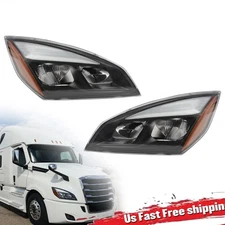 Preenex Full LED RH+LH Headlights for 2018-2025 Freightliner Cascadia w Bulbs