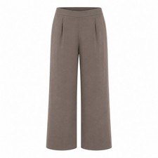 NWT Member  s Mark Women  s Wide Leg Trouser Pants Khaki Size M Soft Knit